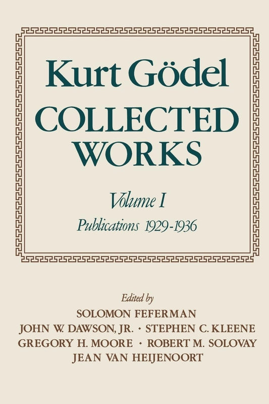 Collected Works: Volume I: Publications 1929-1936 (Revised)